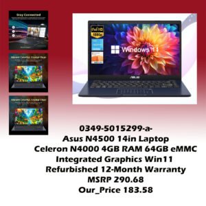 0349-5015299-a-Asus N4500 14in Laptop Model-Celeron N4000 UPC-703670930720 ASIN-B0DYNT1QNS copy